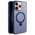 For iPhone 11 Pro Multifunctional MagSafe Holder Phone Case(Blue) - 1