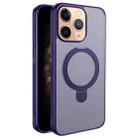 For iPhone 11 Pro Multifunctional MagSafe Holder Phone Case(Purple) - 1
