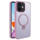 For iPhone 11 Multifunctional MagSafe Holder Phone Case(Pink) - 1