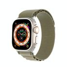 For Apple Watch Ultra 49mm DUX DUCIS GS Series Nylon Loop Watch Band(Olive) - 1