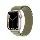 For Apple Watch Series 7 41mm DUX DUCIS GS Series Nylon Loop Watch Band(Olive) - 1