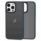 For iPhone 15 Pro Brilliant Series Micro-frosted Anti-fingerprint PC Phone Case(Dark Blue) - 1