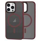 For iPhone 15 Pro Brilliant Series MagSafe Micro-frosted Anti-fingerprint PC Phone Case(Purplish Red) - 1