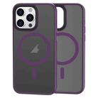 For iPhone 15 Pro Brilliant Series MagSafe Micro-frosted Anti-fingerprint PC Phone Case(Purple) - 1