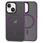 For iPhone 15 Plus Brilliant Series MagSafe Micro-frosted Anti-fingerprint PC Phone Case(Purple) - 1