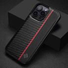 For iPhone 16 Pro LC.IMEEKE 3 in 1 Carbon Fiber Texture Shockproof Phone Case(Black) - 2