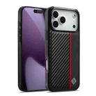 For iPhone 17 Pro LC.IMEEKE 3 in 1 Carbon Fiber Texture Shockproof Phone Case(Black) - 1