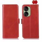 For Asus ZenFone 10 / 9 Magnetic Crazy Horse Texture Genuine Leather RFID Phone Case(Red) - 1