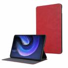 For Xiaomi Pad 6 TPU Flip Tablet Protective Leather Case(Red) - 1