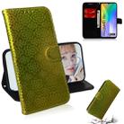 For Huawei Y6p Solid Color Colorful Magnetic Buckle Horizontal Flip PU Leather Case with Holder & Card Slots & Wallet & Lanyard(Gold) - 1