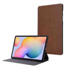 For Samsung Galaxy Tab S6 Lite P610 TPU Flip Tablet Protective Leather Case(Brown) - 1