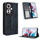 For OPPO Reno11 F 5G / F25 Pro 5G Magnetic Buckle Retro Texture Leather Phone Case(Blue) - 1