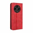 For OPPO A3 Pro 5G Magnetic Buckle Retro Texture Leather Phone Case(Red) - 3