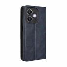 For OPPO A3x 5G India Magnetic Buckle Retro Texture Leather Phone Case(Blue) - 3