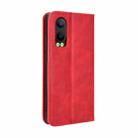 For OPPO K12X 5G / OnePlus Nord CE4 Lite 5G Magnetic Buckle Retro Texture Leather Phone Case(Red) - 3