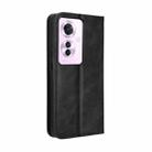 For OPPO Reno11 PJH110 Magnetic Buckle Retro Texture Leather Phone Case(Black) - 3