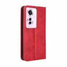 For OPPO Reno11 PJH110 Magnetic Buckle Retro Texture Leather Phone Case(Red) - 3