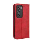 For OPPO Reno12 Pro 5G Global Magnetic Buckle Retro Texture Leather Phone Case(Red) - 3