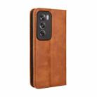 For OPPO Reno12 Pro 5G Global Magnetic Buckle Retro Texture Leather Phone Case(Brown) - 3