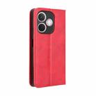 For OPPO A5 Pro Global Magnetic Buckle Retro Texture Leather Phone Case(Red) - 3