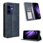 For OPPO Reno13 F 4G / 5G Magnetic Buckle Retro Texture Leather Phone Case(Blue) - 1