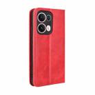 For OPPO Reno13 Pro 5G Global Magnetic Buckle Retro Texture Leather Phone Case(Red) - 3