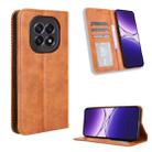 For OPPO F29 5G Global Magnetic Buckle Retro Texture Leather Phone Case(Brown) - 1