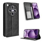 For OPPO Find X8s+ 5G Magnetic Buckle Retro Texture Leather Phone Case(Black) - 1
