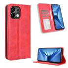 For OPPO K13 5G Magnetic Buckle Retro Texture Leather Phone Case(Red) - 1