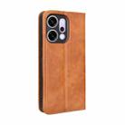 For OPPO Reno14 5G Global Magnetic Buckle Retro Texture Leather Phone Case(Brown) - 3