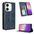 For OPPO A5x 4G / 5G Global Magnetic Buckle Retro Texture Leather Phone Case(Blue) - 1