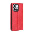 For OPPO Reno14 F 5G Magnetic Buckle Retro Texture Leather Phone Case(Red) - 3