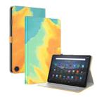 For Amazon Fire Max 11 Watercolor Pattern Flip Leather Tablet Case(Autumn Leaves) - 1