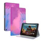 For Amazon Fire HD 10 2023 Watercolor Pattern Flip Leather Tablet Case(Purple Red) - 1