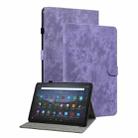 For Amazon Fire Max 11 Tiger Pattern Flip Leather Tablet Case(Purple) - 1