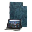 For Amazon Fire Max 11 Tiger Pattern Flip Leather Tablet Case(Dark Blue) - 1