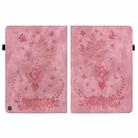 For Amazon Fire HD 10 2023 Butterfly Rose Embossed Leather Tablet Case(Pink) - 2