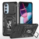 Motorola Edge 30 Pro Armor PC + TPU Camera Shield Phone Case(Black) - 1