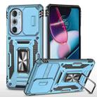 Motorola Edge 30 Pro Armor PC + TPU Camera Shield Phone Case(Light Blue) - 1