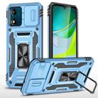 Motorola Moto E13 Armor PC + TPU Camera Shield Phone Case(Light Blue) - 1