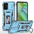 Motorola Moto G Power 5G 2023 Armor PC + TPU Camera Shield Phone Case(Light Blue) - 1