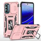 Motorola Moto G Stylus 4G 2022 Armor PC + TPU Camera Shield Phone Case(Rose Gold) - 1