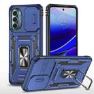 Motorola Moto G Stylus 5G 2022 Armor PC + TPU Camera Shield Phone Case(Navy Blue) - 1