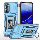 Motorola Moto G Stylus 5G 2022 Armor PC + TPU Camera Shield Phone Case(Light Blue) - 1