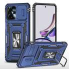 Motorola Moto G13 Armor PC + TPU Camera Shield Phone Case(Navy Blue) - 1