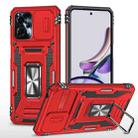 Motorola Moto G13 Armor PC + TPU Camera Shield Phone Case(Red) - 1