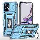 Motorola Moto G13 Armor PC + TPU Camera Shield Phone Case(Light Blue) - 1