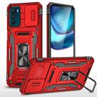 Motorola Moto G42 Armor PC + TPU Camera Shield Phone Case(Red) - 1