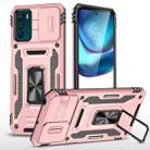 Motorola Moto G42 Armor PC + TPU Camera Shield Phone Case(Rose Gold) - 1