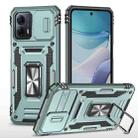 Motorola Moto G53 Armor PC + TPU Camera Shield Phone Case(Alpine Green) - 1